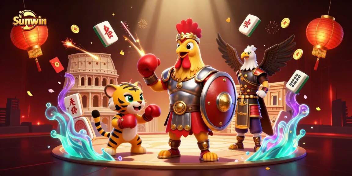 Experience excitement with Sunwin's thrilling gaming elements in a vibrant 3D scene.