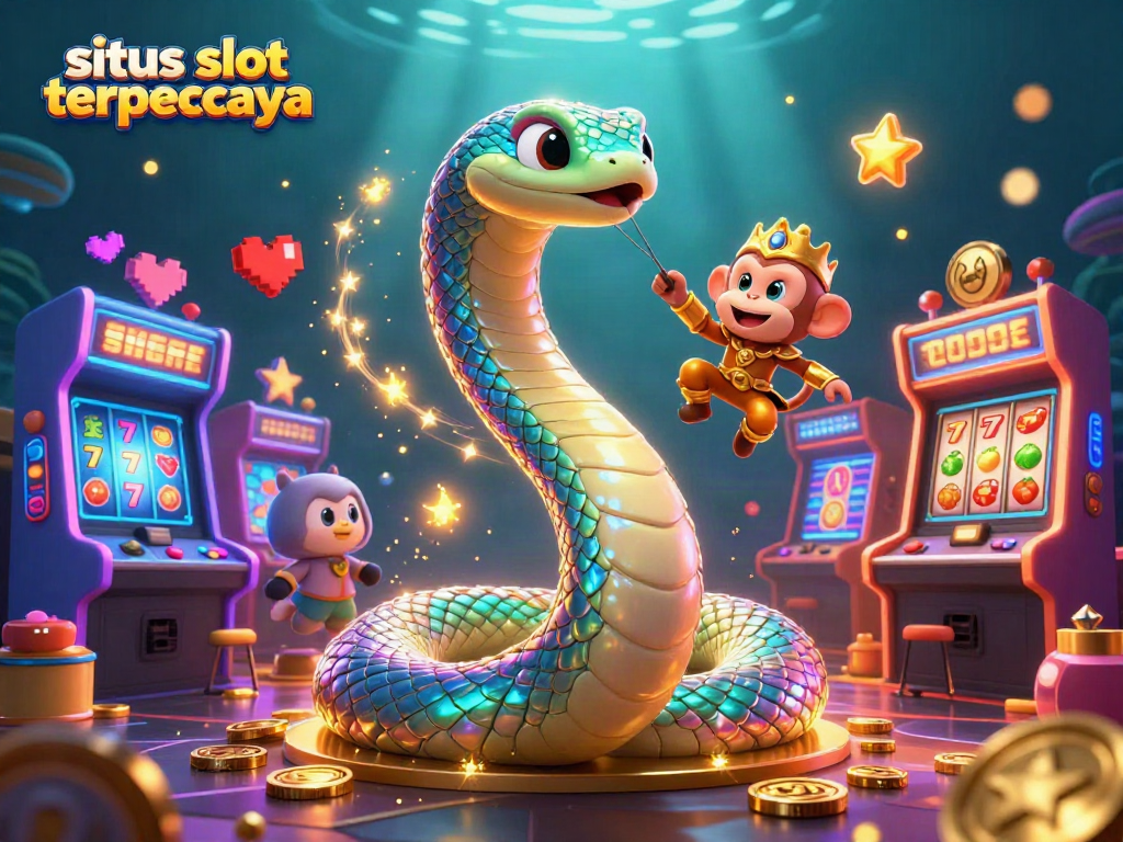 Permainan menarik pada situs slot terpercaya dengan simbol keberuntungan dan karakter berwarna-warni.