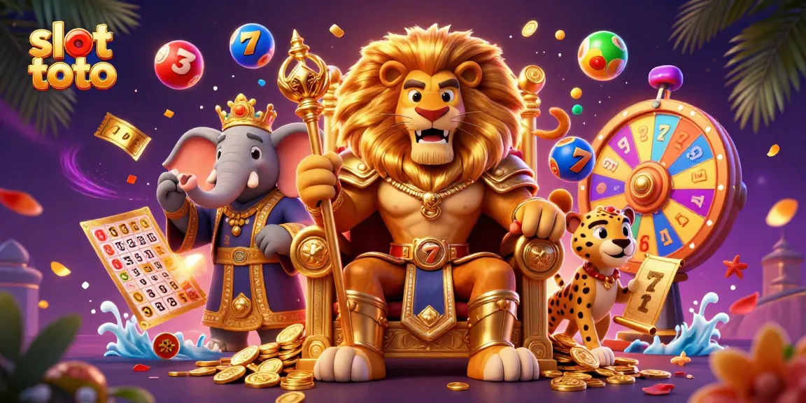 Engage with thrilling slot toto action featuring a king, advisor, and messenger amid vibrant casino elements.