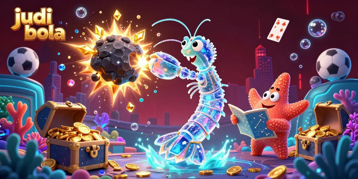 Experience thrilling judi bola action as a mantis shrimp bursts through an asteroid shower of gems.