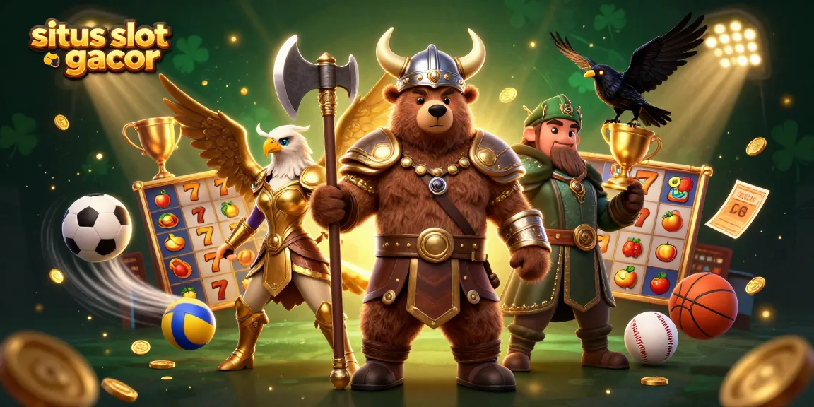 Experience excitement with situs slot gacor featuring Viking and Valkyrie in a dynamic casino scene