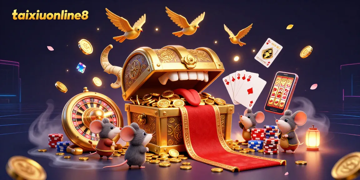 Engage in thrilling gaming moments with taixiuonline8's golden treasures and stunning casino elements.