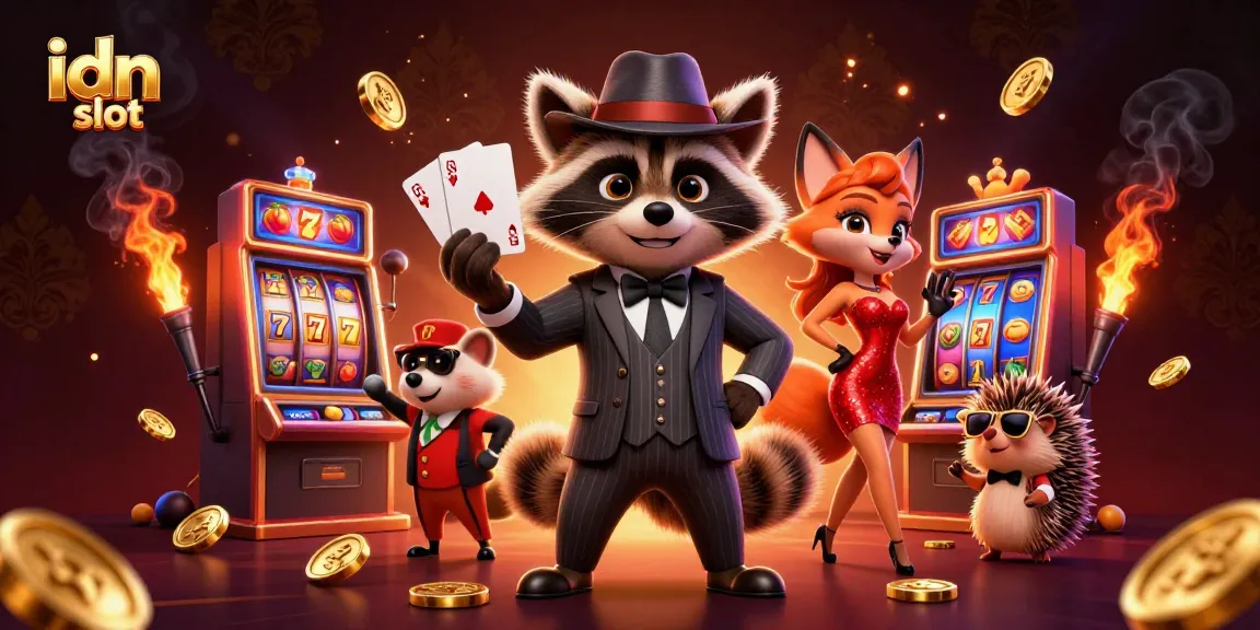 Experience thrilling idn slot action with charming characters in a dynamic casino setting.
