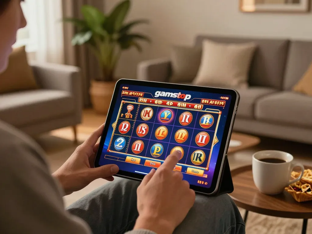 Engaging gameplay on slots not on gamstop via tablet in a cozy home environment.