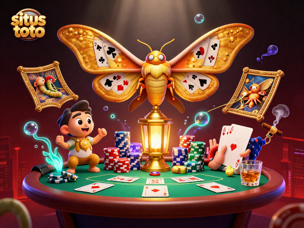 Menghadirkan situs toto dengan karakter menarik bermain di meja poker yang penuh warna.