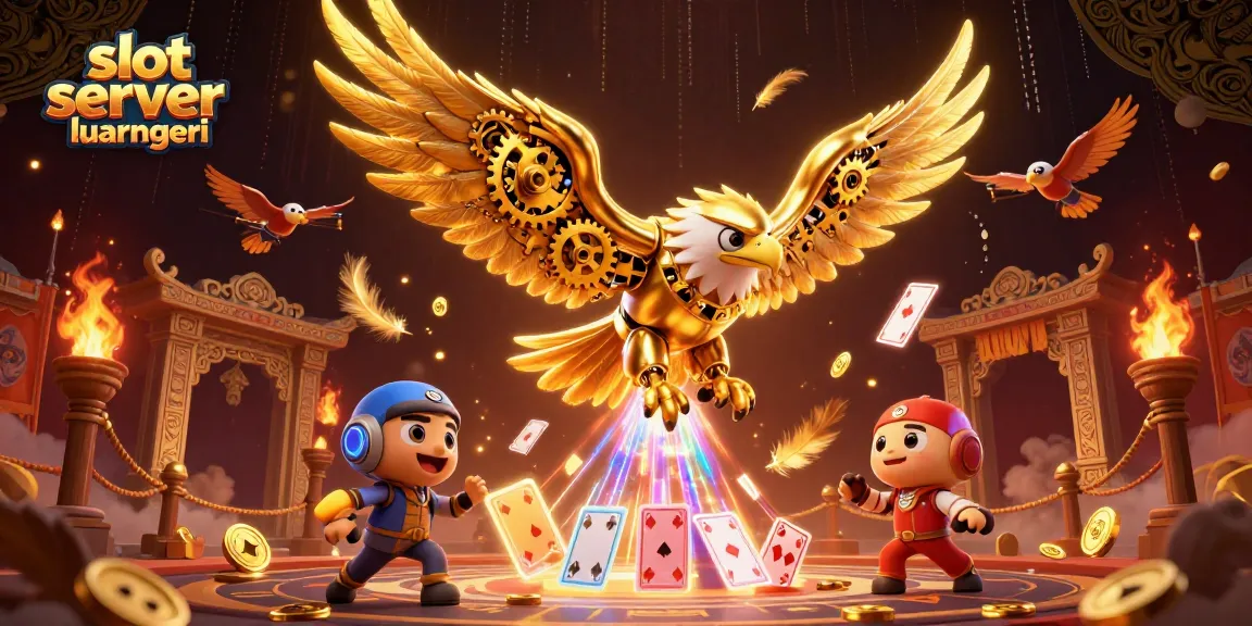 Experience thrilling action with slot server luar negeri in a dynamic casino scene featuring a golden eagle.
