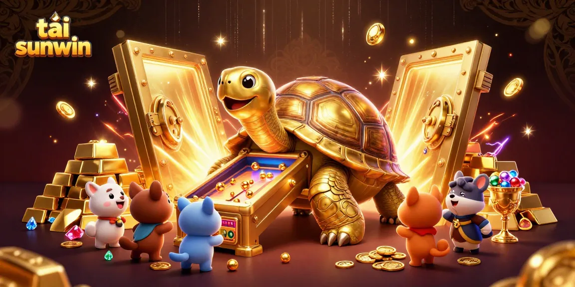 Play and win at tải sunwin with a vibrant 3D casino illustration showcasing excitement and treasures.