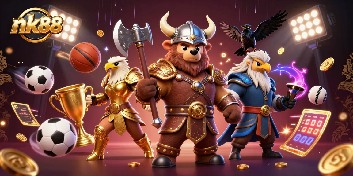 Engage with dynamic nk88 sports betting action featuring powerful characters and vibrant game elements.