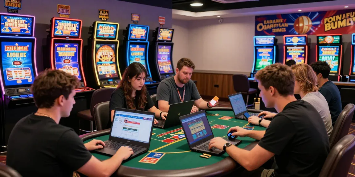 Players exploring credit card casinos at brcs.co.uk with vibrant game displays and bonus promos.