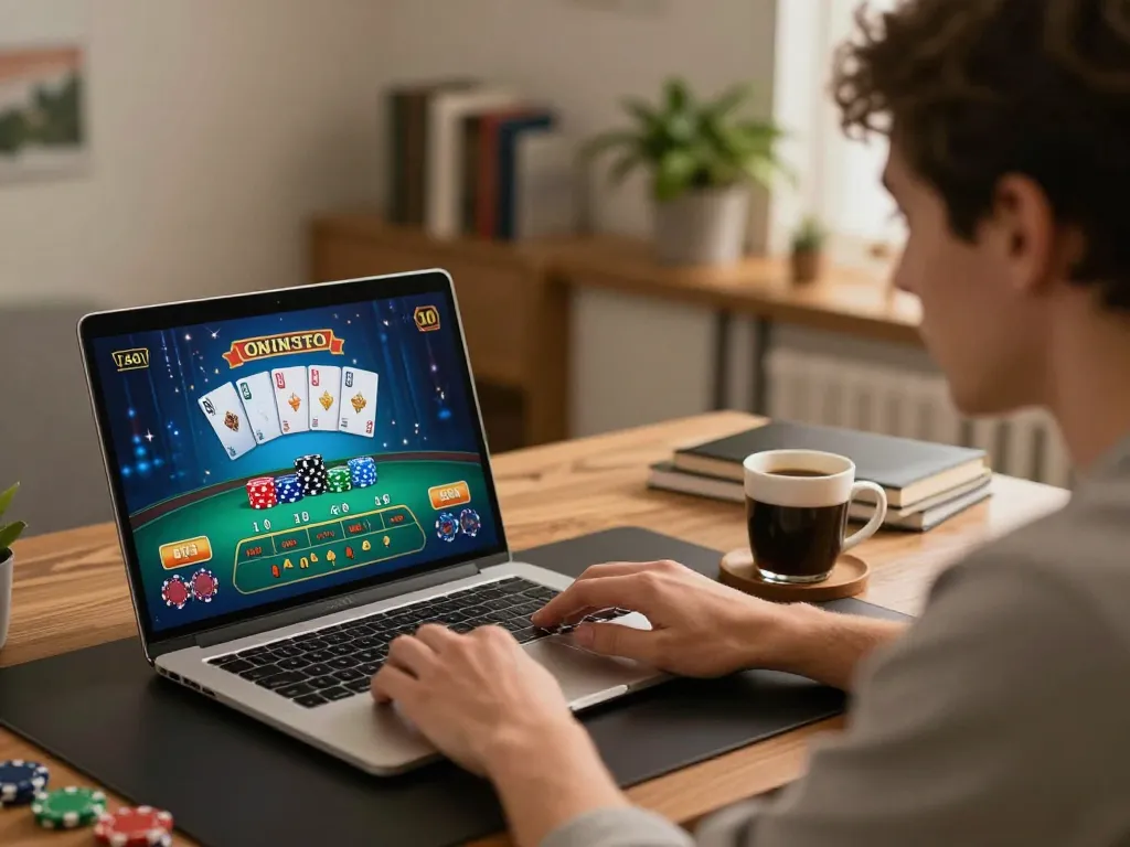 Player engaging in live dealer game on 3win, showcasing an exciting online casino experience.