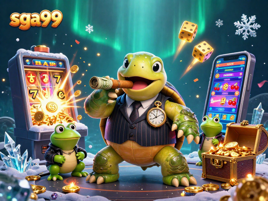 Experience the thrill of sga99 with dynamic casino action and vibrant characters in a captivating 3D scene.