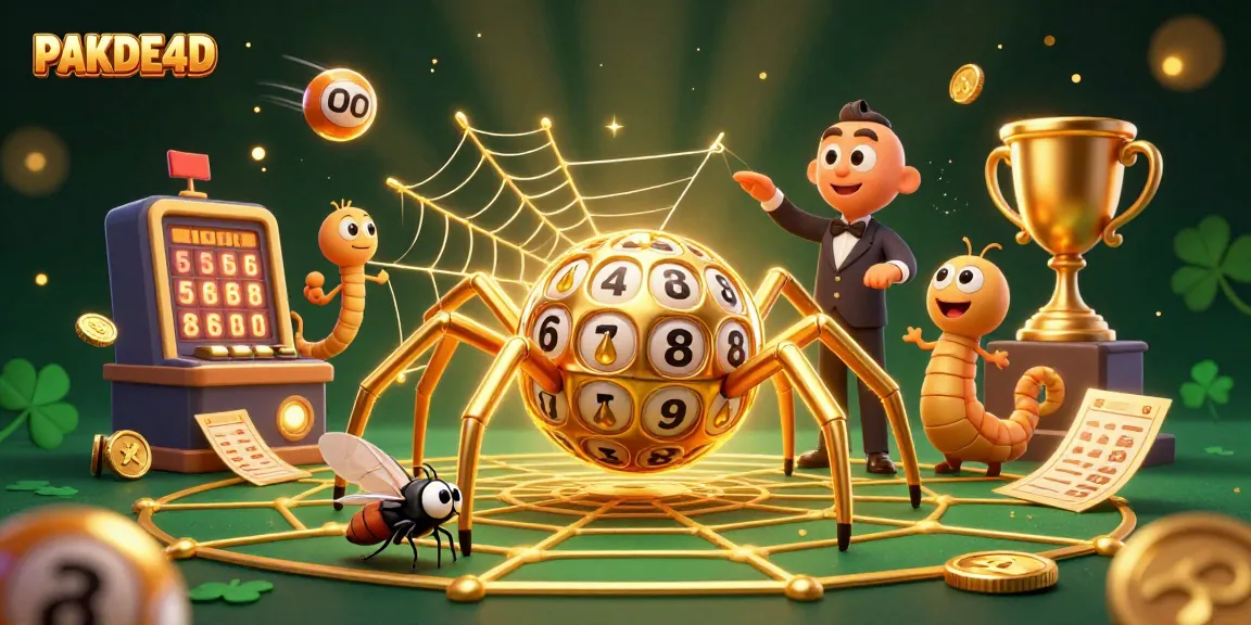 Menang dengan angka hoki di PAKDE4D, ilustrasi 3D bertema togel yang memukau.