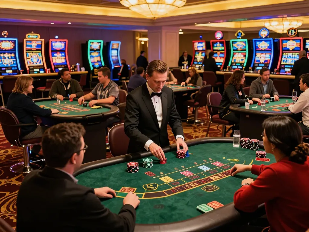 Người chơi casino Hitclub tham gia vào chiến lược blackjack trong một buổi tối trò chơi sôi động.