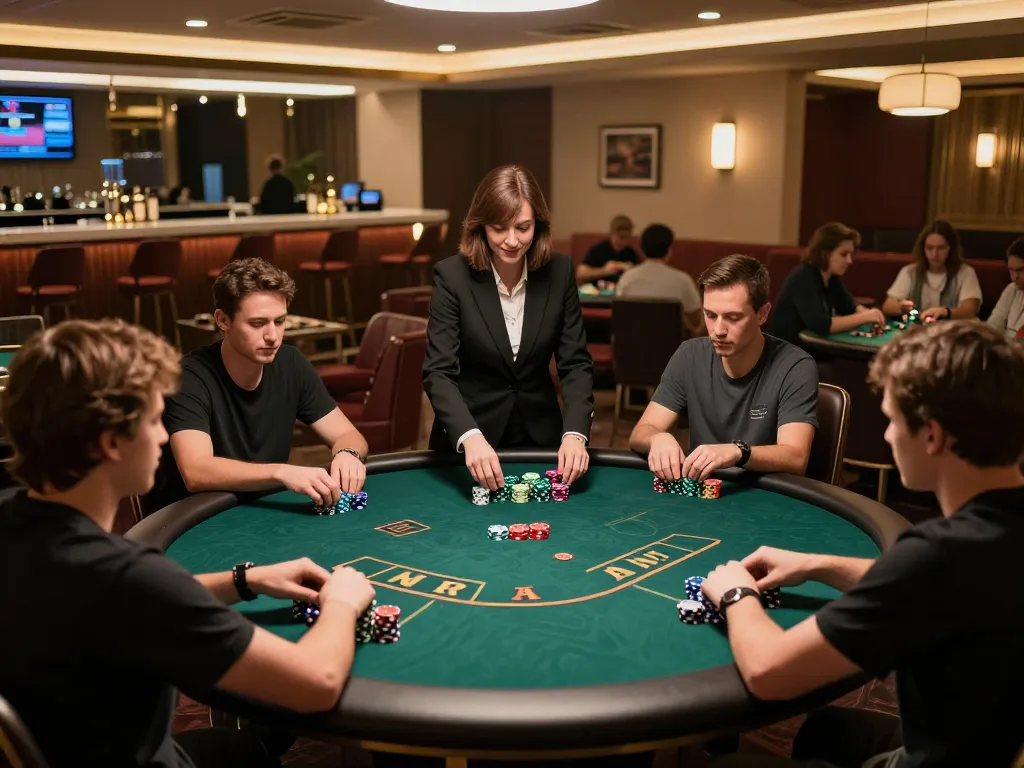 Players strategically betting in a vibrant poker game, featuring the nano banana 3 editing tool enhancing the experience