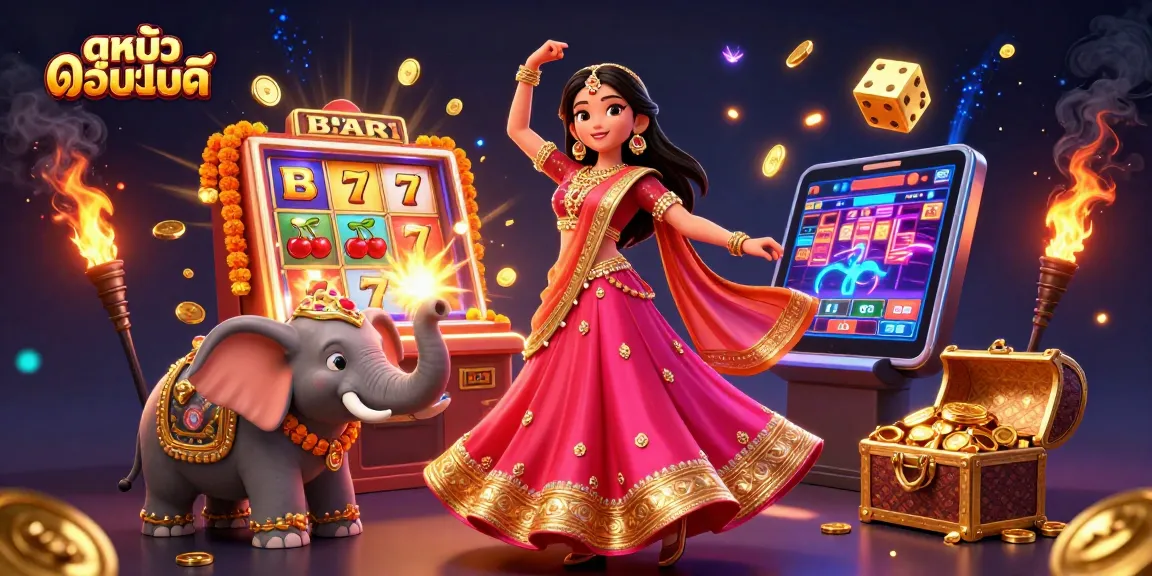 Experience ดูหนังออนไลน์ with a vibrant scene of characters and dynamic casino elements, showcasing thrilling visual energy.