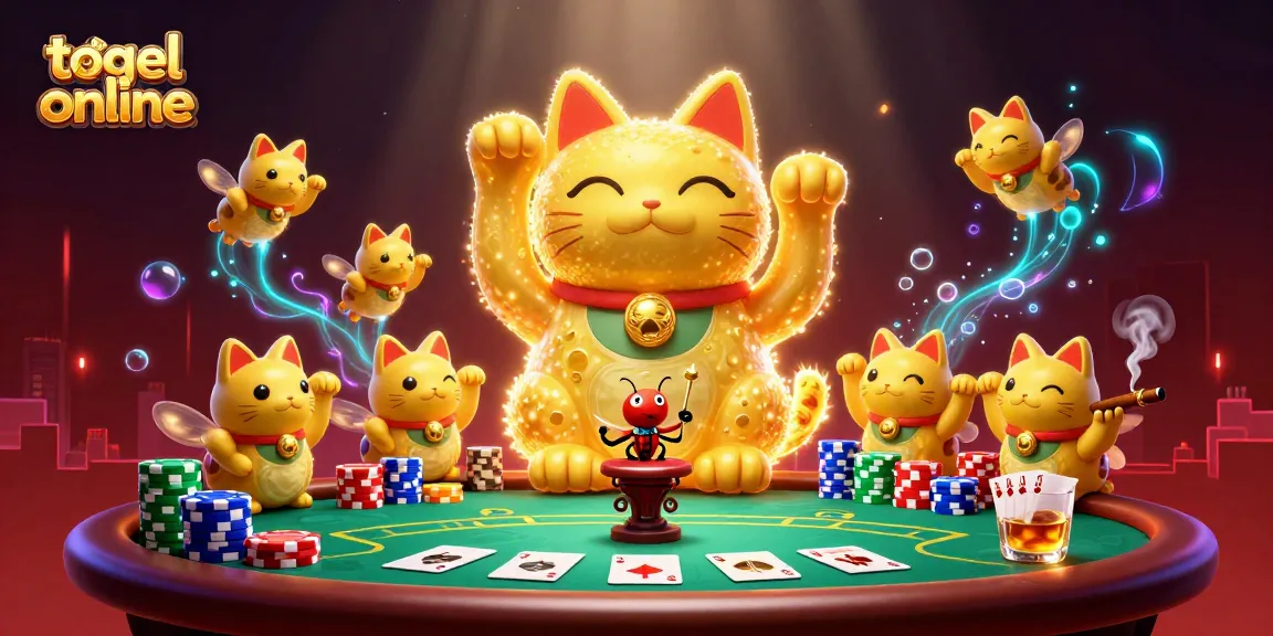 Experience excitement with a dynamic scene showcasing togel online in a vibrant casino setting.
