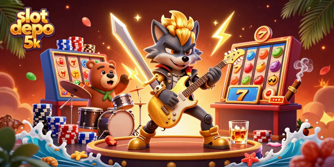 Engage in the excitement of slot depo 5k with dynamic characters and vibrant casino scenes.