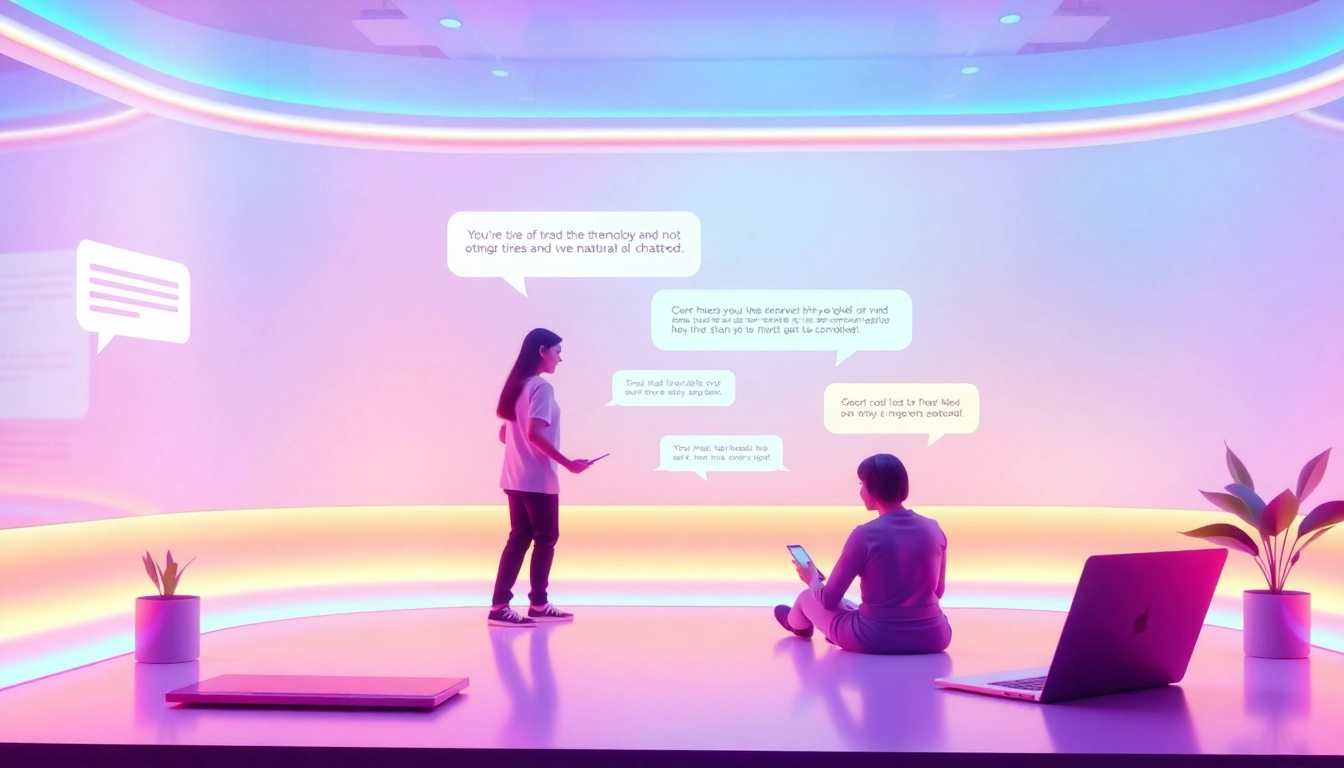 Engaging AI chatbot interface illustrating juicy ai conversations in a modern digital space.