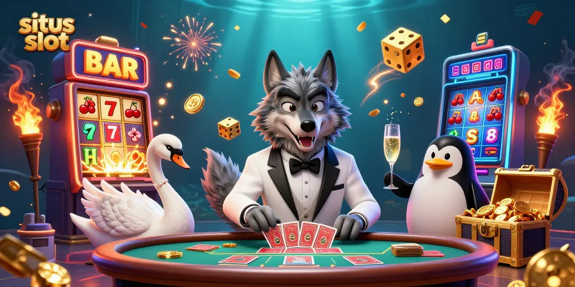 Menangkan permainan situs slot dengan jackpot besar dalam ilustrasi kasino menarik.