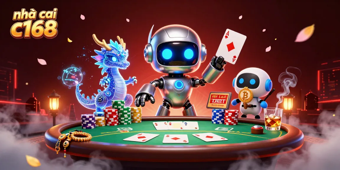 Engage with nhà cái c168 experience featuring a vibrant 3D casino scene and characters in action.