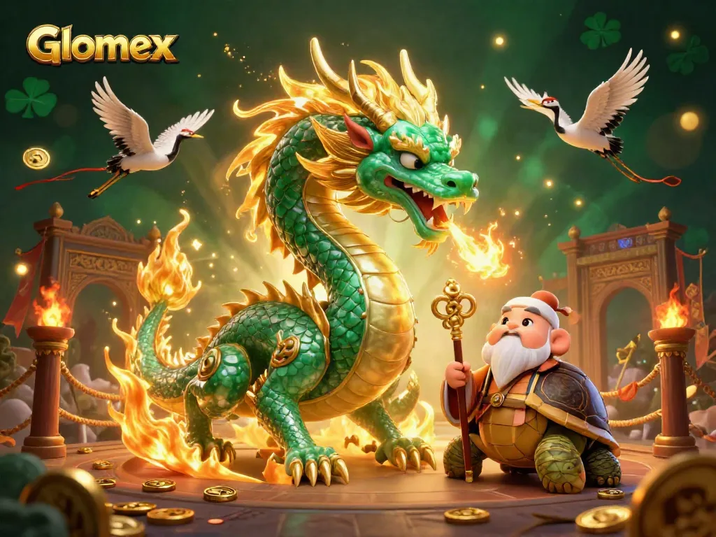 Glomex celebrates casino excitement with dynamic golden fire dragon and lucky elements