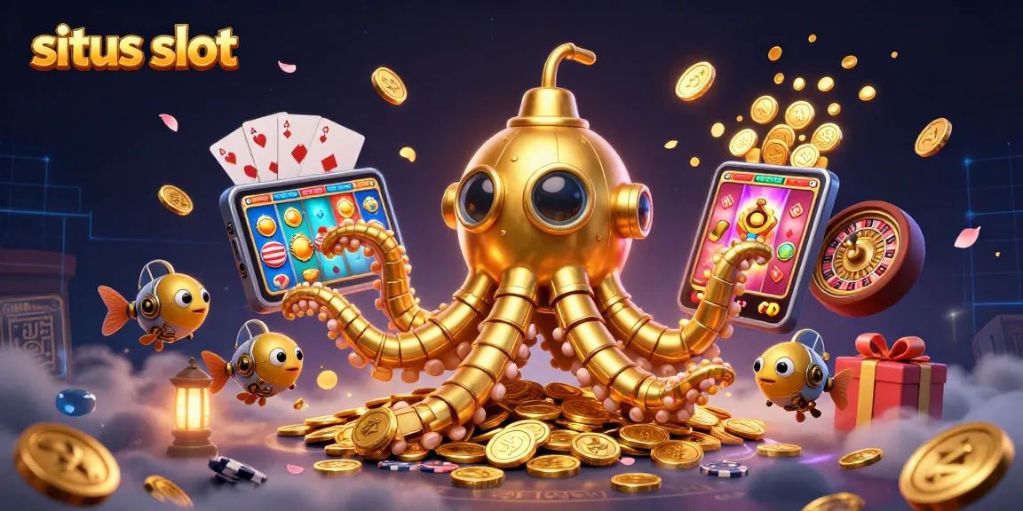 Menangkan jackpot di situs slot dengan ilustrasi kasino ceria penuh suasana.