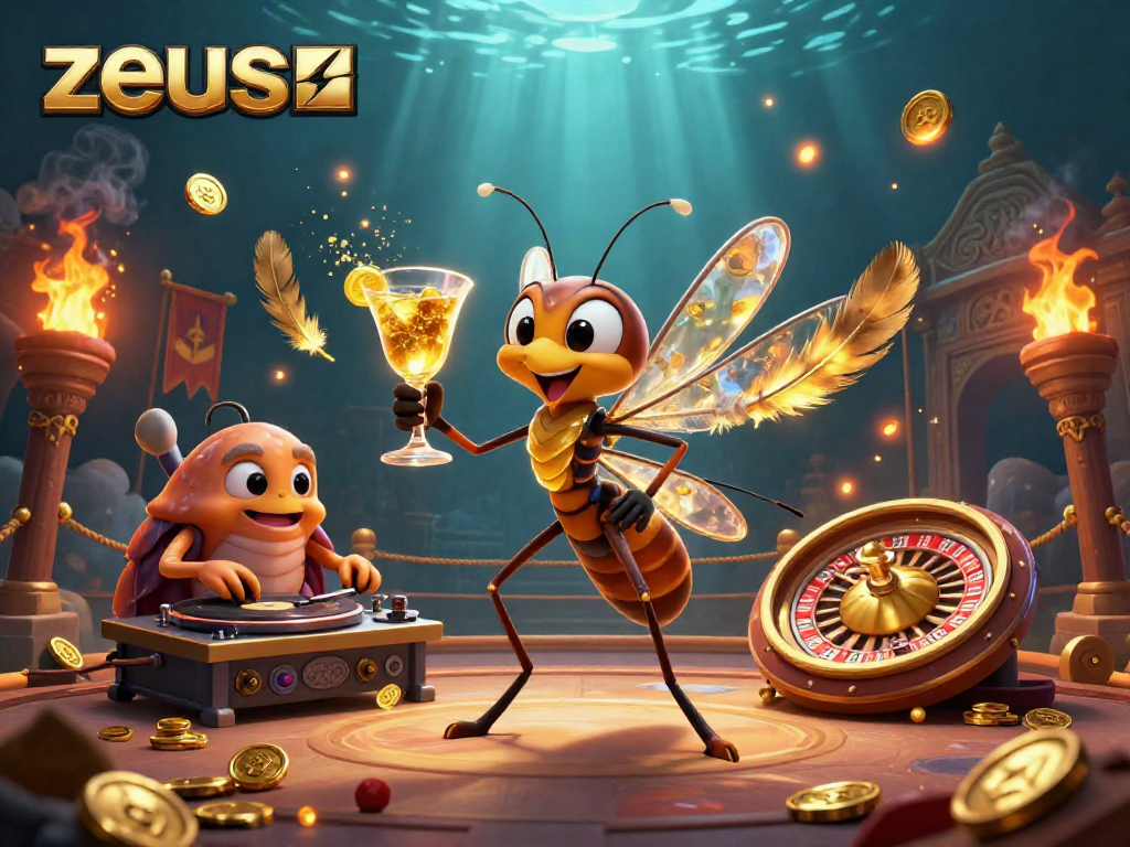 Experience zeus in a vibrant casino world with golden coins and exciting dynamic game elements.