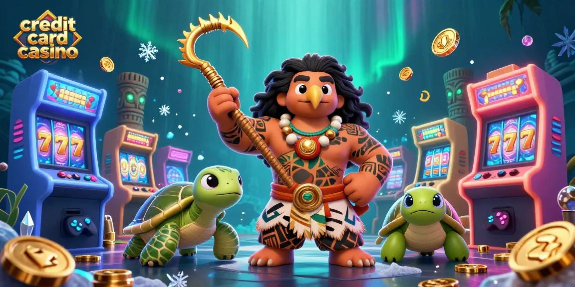 Experience thrilling gameplay at a credit card casino with vibrant characters and exciting game elements.