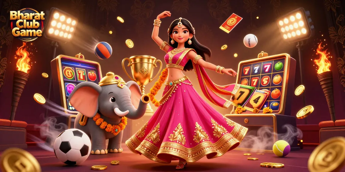 Experience the thrilling Bharat Club Game with vibrant characters and dynamic casino elements.