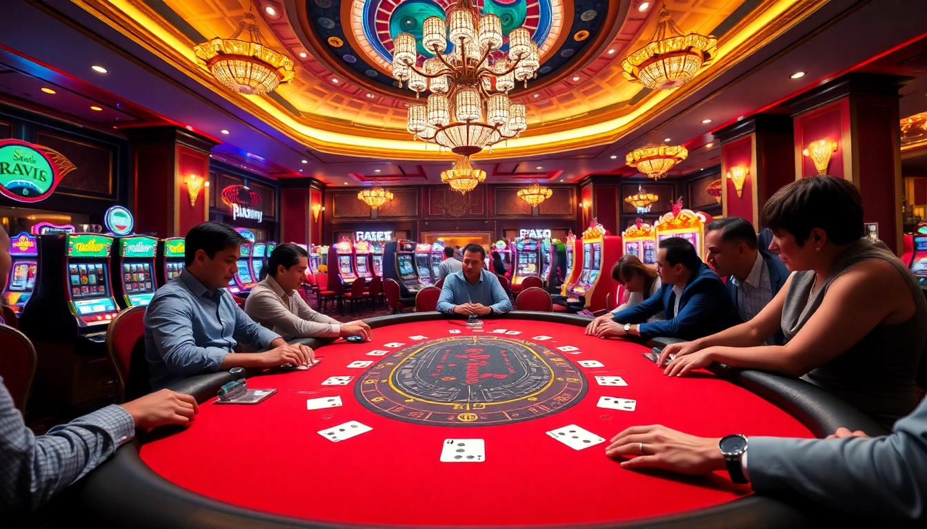 Exciting Blackjack Casino environment showcasing players at a stylish gaming table.