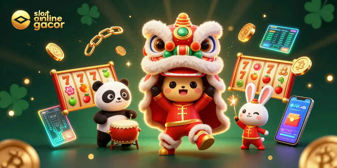 Menggunakan slot online gacor, pemain merayakan kemenangan dengan desain menarik dari karakter karnaval.