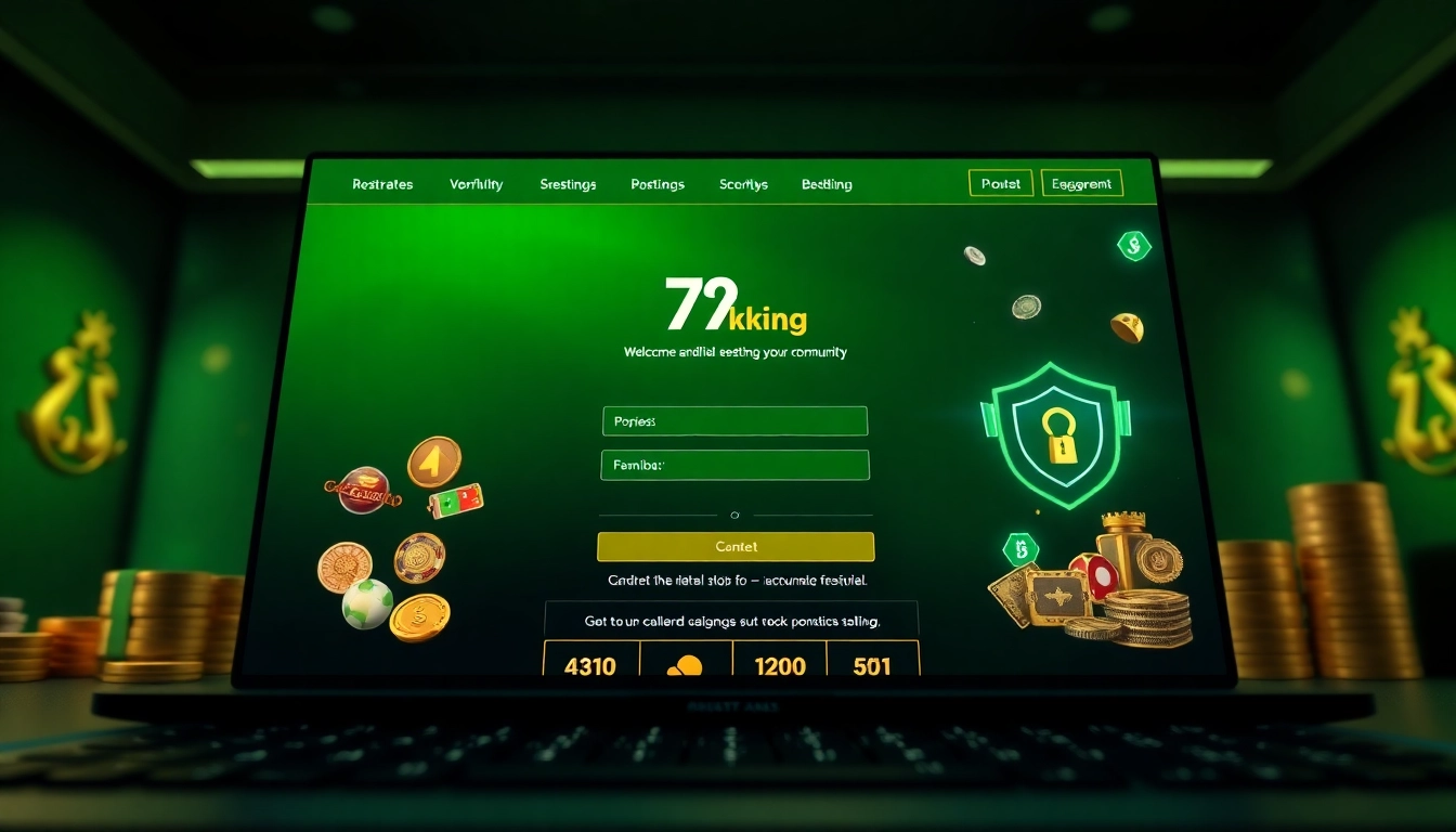 Exciting online gambling interface showcasing 79king's secure platform and vibrant game icons.