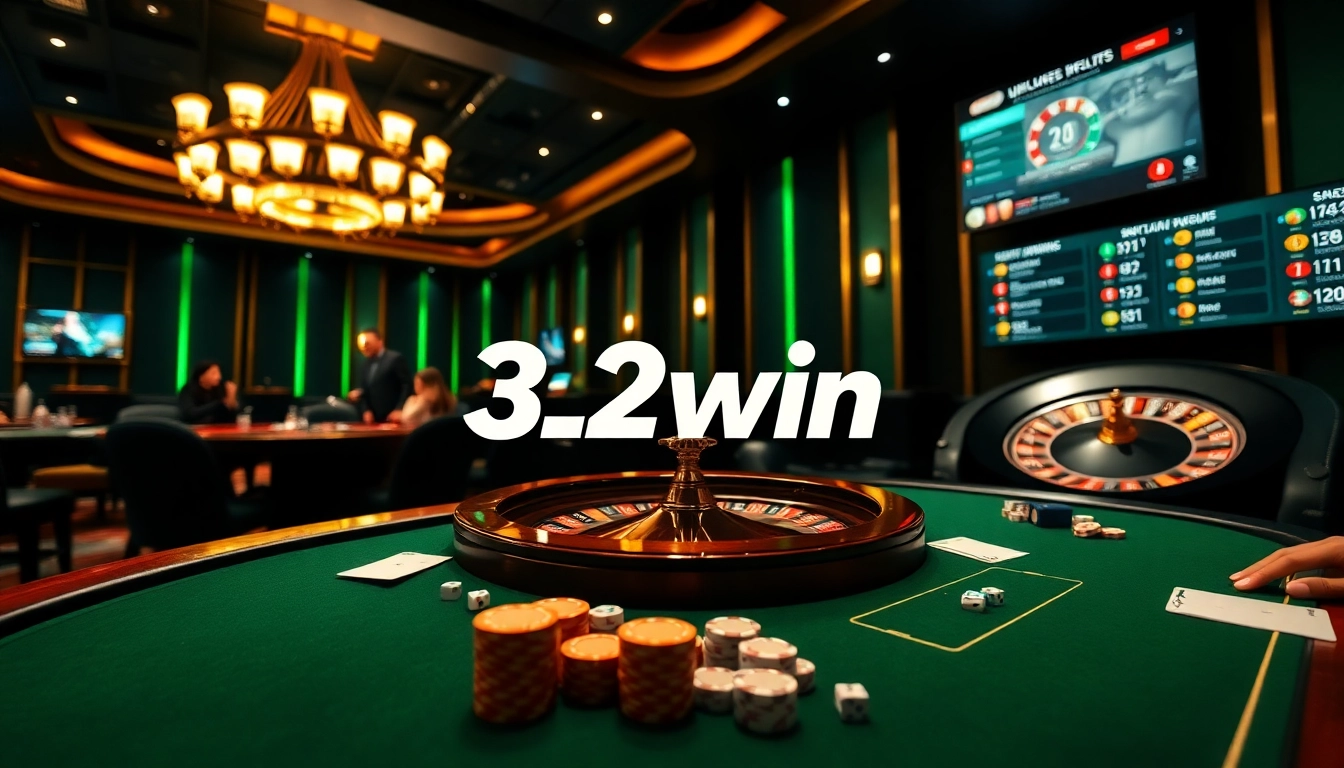 Players placing bets and enjoying games at 32win's luxurious online casino.