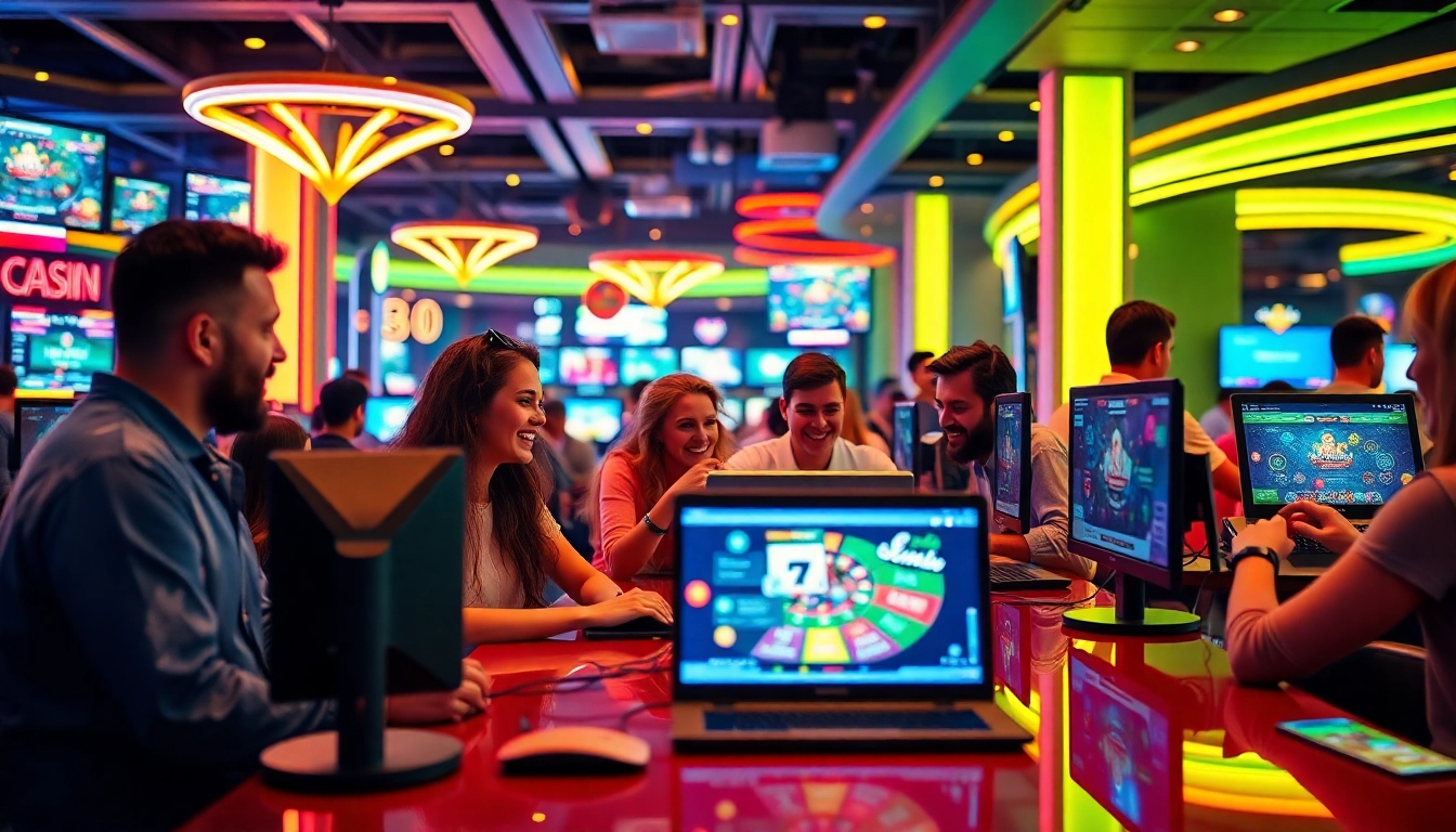 32win online casino experience featuring diverse players engaged in gaming