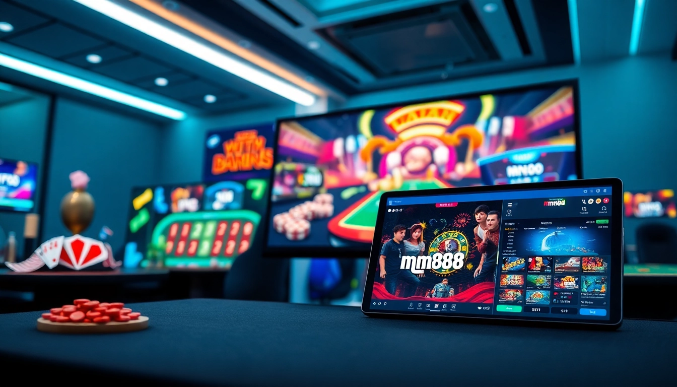 Experience exciting mm88 online gaming platform with vibrant casino games and sports betting interface.