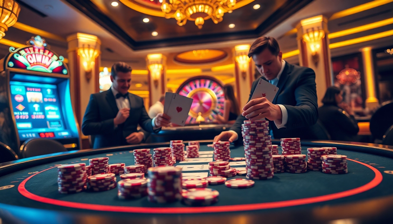 Experience the excitement of online gambling with Link mới nhất 78WIN at this luxurious casino table.