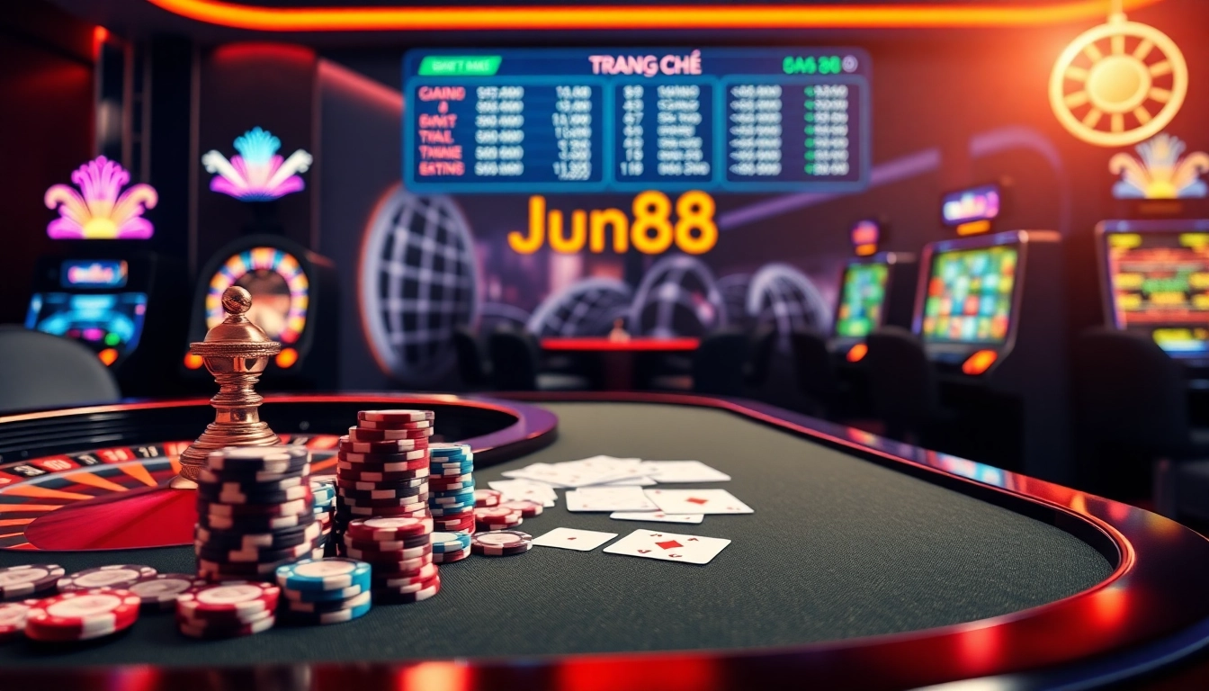 Experience the excitement at trang chủ Jun88 with vibrant casino gaming elements and dynamic visuals.