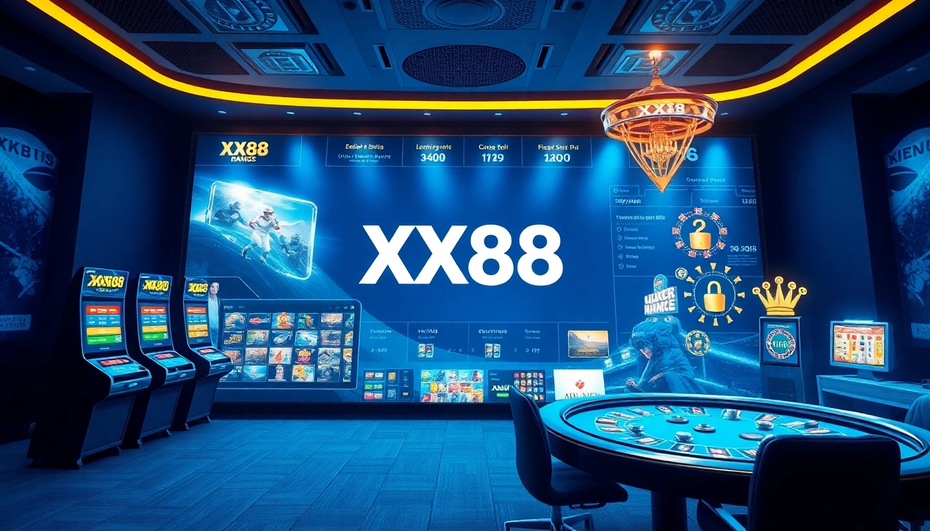 Engaging online gaming experience with XX88 interface showcasing diverse games and secure features.