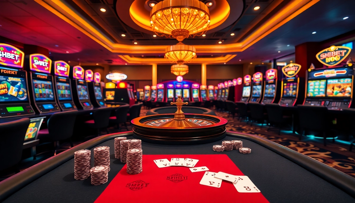 Enjoying a thrilling game at SHBET with vibrant casino tables and exciting gameplay.