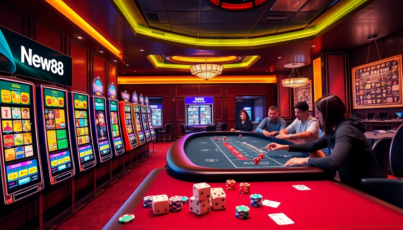 Experience excitement at https://new88bet.us/ with players rolling dice and enjoying games.