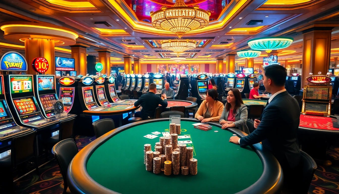 Experience the thrill of gameplay at 555win with vibrant casino tables and exciting slot machines.