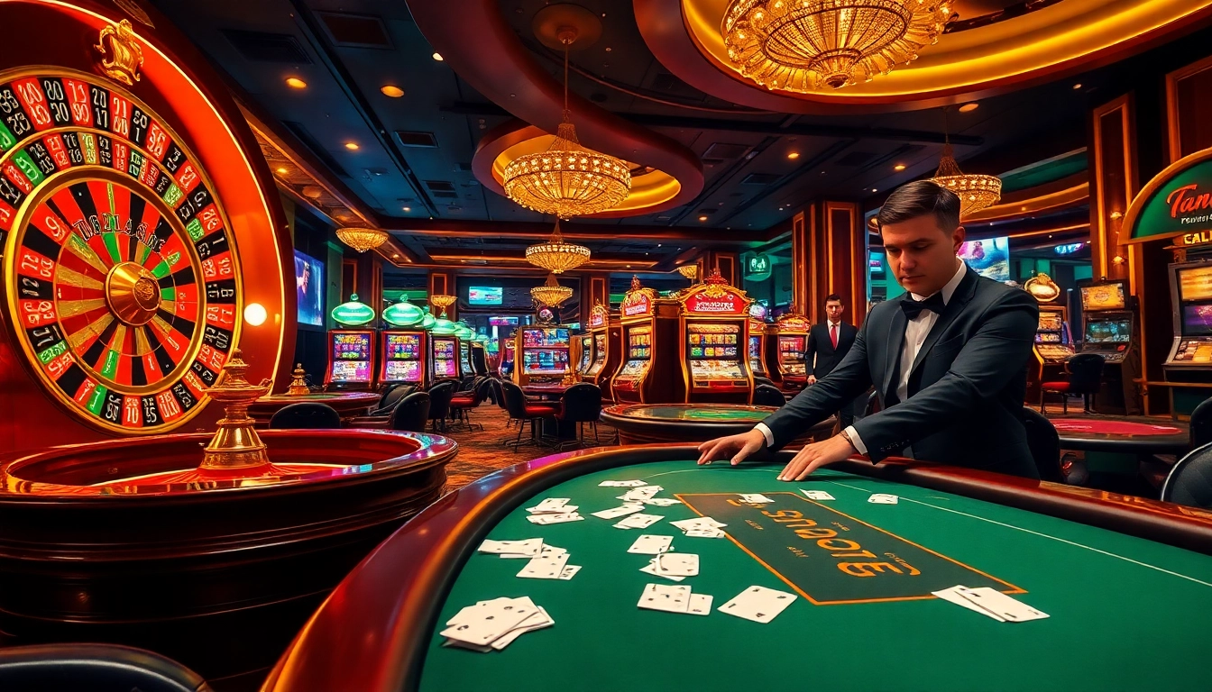 Players enjoying various games at https://1haywin.us.com/ casino, highlighting excitement and engagement.