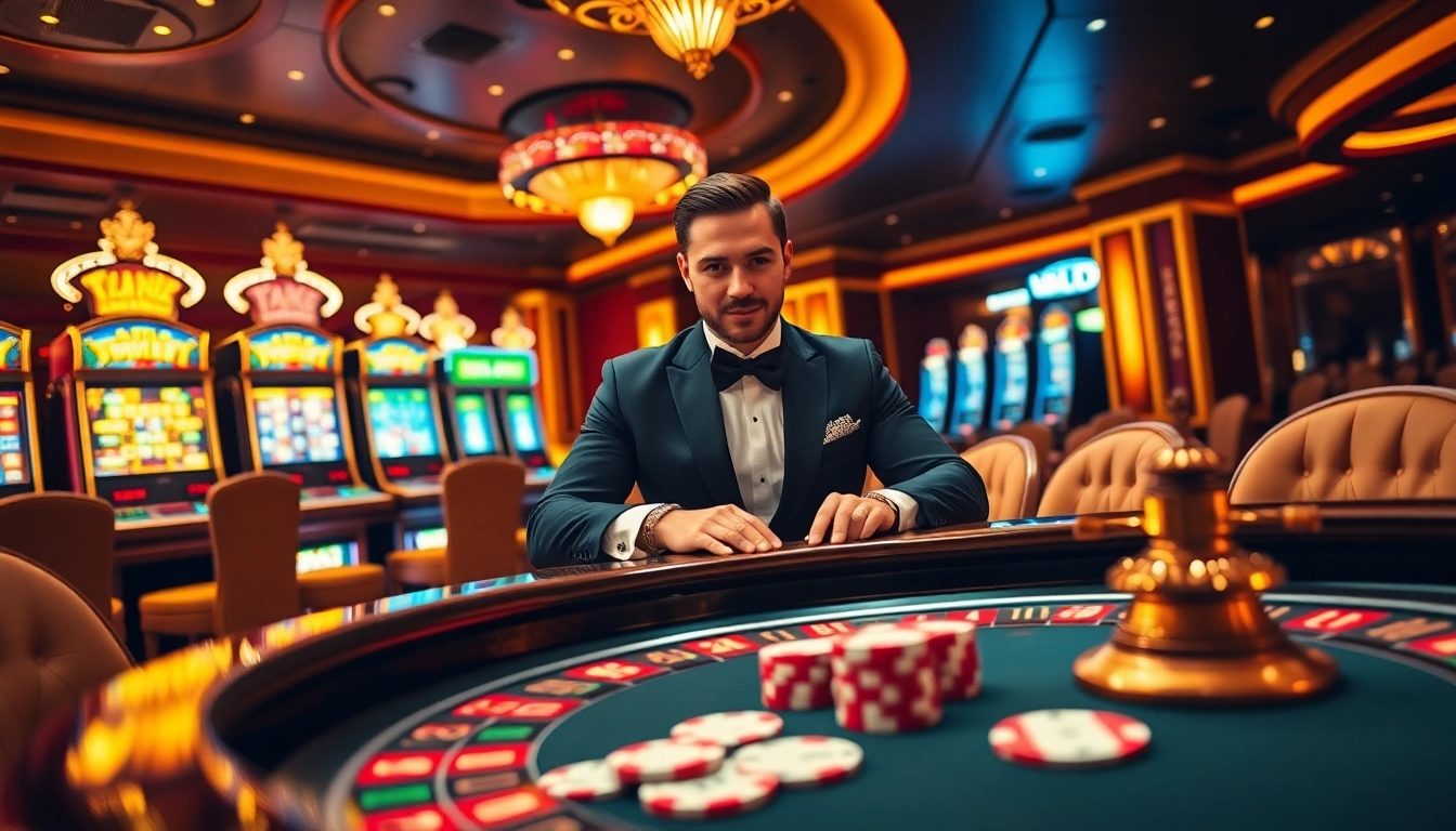 Experience luxury and high stakes at Clube VIP HHBET's exclusive casino scene featuring elegant players.