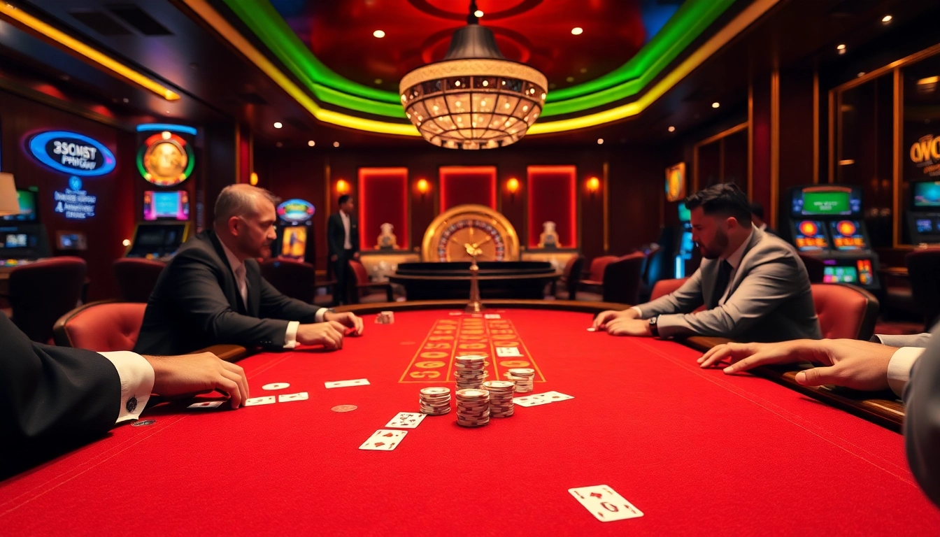 Experience thrilling poker gameplay at https://go88.fast/ with luxurious casino elements and vibrant atmosphere.